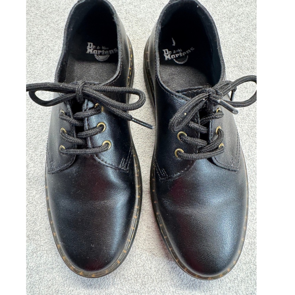 Dr Martens Zavala Black Leather Oxford Shoes Womens 7 Mens 6 Classic Edgy Grunge